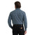 Wrangler Mens Navy Blue High Mesa Plaid Wrinkle Resist Long Sleeve Western Snap Shirt