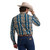 Wrangler Mens Teal Checotah Southwestern Printed Long Sleeve Western Snap Shirt