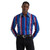Wrangler Mens Blue and Red Checotah Southwestern Printed Long Sleeve Western Snap Shirt