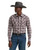 Wrangler Mens Gray Iron Ridge Plaid Retro Premium Long Sleeve Western Snap Shirt