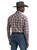 Wrangler Mens Gray Iron Ridge Plaid Retro Premium Long Sleeve Western Snap Shirt