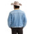 Wrangler Mens Antique Light Indigo Sherpa Lined Long Sleeve Denim Jacket
