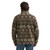 Wrangler Mens Vintage Olive Aztec Sherpa Lined Quarter Zip Long Sleeve Pullover