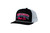 Red Dirt Hat Co Black & White with Red & Blue Embroidered Logo Mesh Snapback Hat