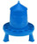 Miller Manufacturing Blue Poultry Feeder with Removable Legs Feed Saver Ring - 4 lb Capacity