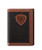 Ariat Mens Brown Redline Shield Leather Trifold Wallet