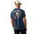 Ariat Men's Blue Dusk Longhorn Patriot Bravery Graphic Short Sleeve T-Shirt