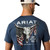 Ariat Men's Blue Dusk Longhorn Patriot Bravery Graphic Short Sleeve T-Shirt