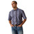 Ariat Men's Evening Blue Southwest Stripe Berke Classic Fit Short Sleeve Button Up Shirt