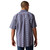 Ariat Men's Evening Blue Southwest Stripe Berke Classic Fit Short Sleeve Button Up Shirt