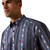 Ariat Men's Evening Blue Southwest Stripe Berke Classic Fit Short Sleeve Button Up Shirt