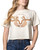 Kimes Ranch Women's Ivory Kimes of Luck Floral Logo Short Sleeve Graphic Cropped T-Shirt