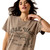Ariat Women's Taupe Mineral Wash Wild West Graphic Short Sleeve Bandito Dress
