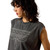 Ariat Women's Charcoal Mineral Wash Dallas Cropped Bootstitch Sleeveless T-Shirt