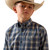 Ariat Boys Key Largo Blue Plaid Pro Series Scottie Long Sleeve Button Up Shirt