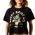 Ariat Women's Black Cacti Cowboy Hat Graphic Short Sleeve Cropped T-Shirt