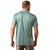 Ariat Men's Beach Glass Southwest Diamond All Over Print Heathered Fitted Short Sleeve Polo