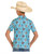 Rock & Roll Denim Boys Blue Range Rodeo Print Mesh Short Sleeve Polo Shirt