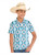 Rock & Roll Denim Boys Blue Canyon Ridge Aztec Short Sleeve Polo Shirt
