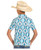 Rock & Roll Denim Boys Blue Canyon Ridge Aztec Short Sleeve Polo Shirt