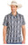 Rock & Roll Denim Mens Black High Desert Aztec Stripe Short Sleeve Polo Shirt