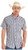 Rock & Roll Denim Mens Dark Gray Tek Ripstop Striped Short Sleeve Western Snap Shirt
