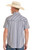 Rock & Roll Denim Mens Dark Gray Tek Ripstop Striped Short Sleeve Western Snap Shirt