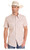Rock & Roll Denim Mens Tan Stripe Yarn Dye Short Sleeve Western Snap Shirt