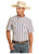 Rock & Roll Denim Mens Blue Patriot Stripe 2 Pocket Short Sleeve Western Snap Shirt