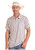 Rock & Roll Denim Mens Cream Canyon Striped Short Sleeve Western Polo Shirt