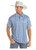 Rock & Roll Denim Mens Blue Range Stripe Print Short Sleeve Polo Shirt