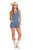 Rock & Roll Denim Womens Medium Wash Iron Seam Zip Front Denim Vest