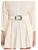 Rock & Roll Denim Womens Natural Western Buckle Belt Tiered Long Sleeve Mini Dress
