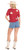 Rock & Roll Denim Womens Red Western Star Knit Short Sleeve Sweater Top