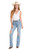 Rock & Roll Denim Womens Medium Wash Outlaw Distressed Bootstitch High Rise Bootcut Jeans