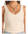 Rock & Roll Denim Womens Natural Prairie Eyelet Knit Sleeveless Tank Top