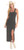 Rock & Roll Denim Womens Black Turquoise Concho Trim Ruched Side Slit Midi Dress