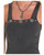 Rock & Roll Denim Womens Black Turquoise Concho Trim Ruched Side Slit Midi Dress