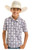 Rock & Roll Denim Boys Light Gray Tribal Stripe Pattern Short Sleeve Polo Shirt