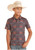 Rock & Roll Denim Boys Charcoal Desert Aztec Print Short Sleeve Polo Shirt
