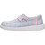Hey Dude Girls Child & Youth Wendy Y Stretch Jersey Varsity Grey & Pink Casual Shoes