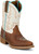Justin Girls Child & Youth Cognac Brown & White Whitney Snip Toe Western Boots