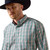 Ariat Men's Blue Turquoise Plaid Wrinkle Free Wolfe Long Sleeve Button Up Shirt