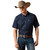 Ariat Men's Black Mini Leaf Print Wrinkle Free Willem Short Sleeve Button Up Shirt