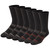 Dickies Mens White Grey Hydro Cool Moisture Control Crew Work Socks - 6 Pack