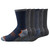Dickies Mens Navy Grey Explorer Crew Work Socks - 6 Pack