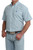 Cinch Mens Teal Ranch Micro Plaid Classic Fit Short Sleeve Button Down Shirt