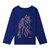 Wrangler Girls Blue Neon Mustang Graphic Long Sleeve T Shirt