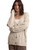 Wishlist Apparel Womens Cream Diamond Cable Knit Button Front Cardigan Sweater