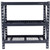 Black Diamond 24" x 48"x 48" Heavy-Duty Steel Shelving Unit with 3 Adjustable Shelves